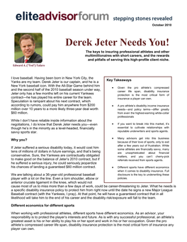 Derek Jeter Needs You!