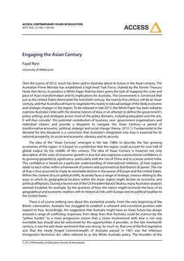 Engaging the Asian Century