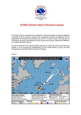 El NHC Informa Sobre El Huracán Lorenzo