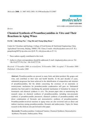 Chemical Synthesis of Proanthocyanidins in Vitro and Their Reactions in Aging Wines