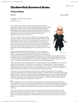 Citizen Bezos by Steve Coll | the New York Review of Books 10/18/14, 1:32 PM