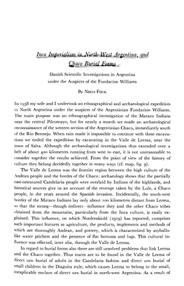 Inca Imperialism in North- West Argentina, and Qiaco Buricdmornu