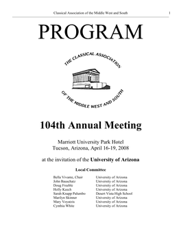 104Th Annual Meeting