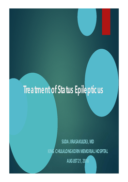 Treatment of Status Epilepticus