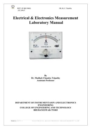 Electrical & Electronics Measurement Laboratory Manual