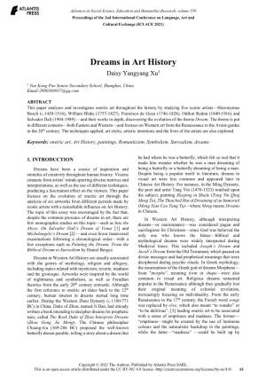 Dreams in Art History Daisy Yangyang Xu1