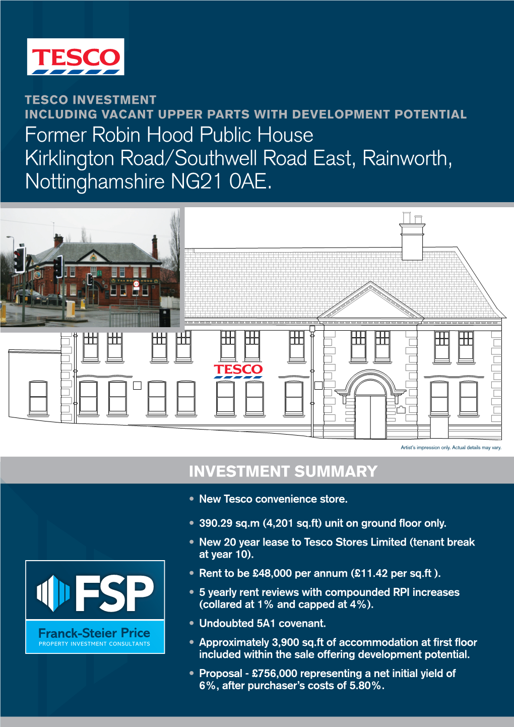 Former Robin Hood Public House Kirklington Road/Southwell Road East, Rainworth, Nottinghamshire NG21 0AE