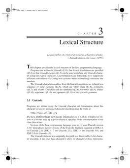 Lexical Structure