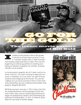 GO for the GOLD the Iconic Movie Posters of Bill Gold by Val Quarles Made My First Poster in 3Rd Or 4Th Grade