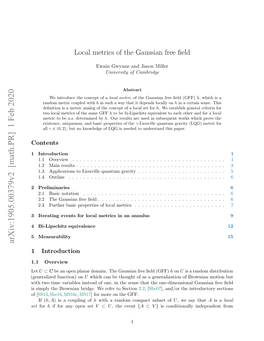 Local Metrics of the Gaussian Free Field