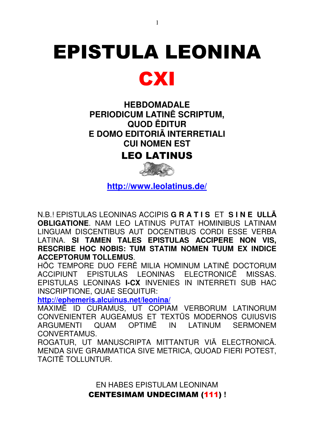 Epistula Leonina Cxi