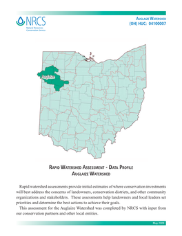 (OH) HUC: 04100007 Rapid Watershed Assessments Provide