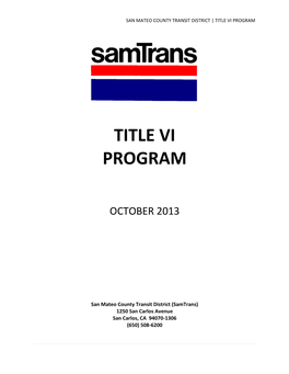 Title Vi Program