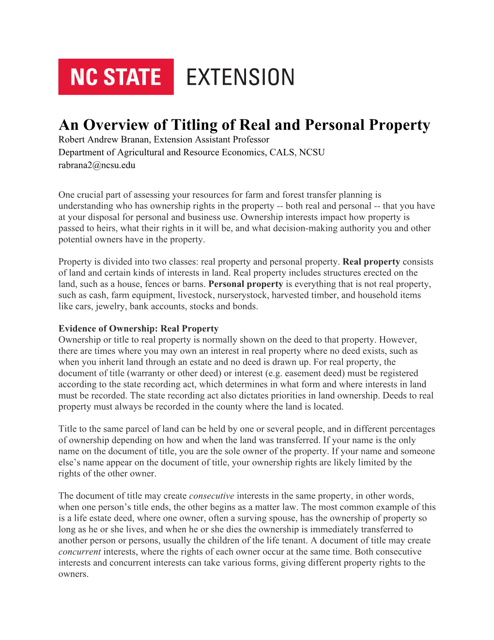 LAND TITLE.Property Ownership Title Overview Extension Website