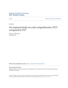 An Empirical Study on Code Comprehension: DCI Compared to OO Hector A