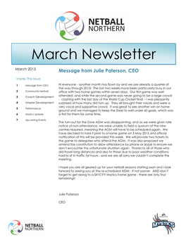 March Newsletter