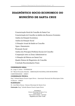 Diagnóstico Socio-Economico Do Município De Santa Cruz