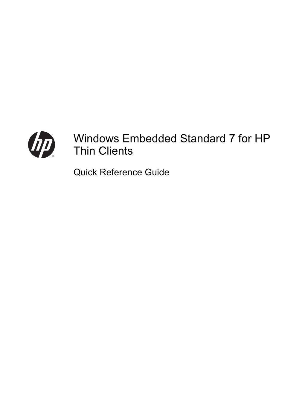 Quick Reference Guide © Copyright 2010, 2012–2013 Hewlett- Packard Development Company, L.P