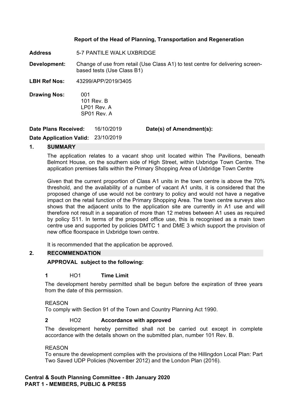 Central & South Planning Committee