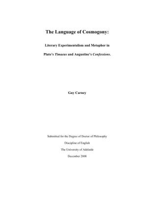 The Language of Cosmogony