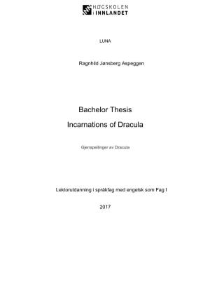Bachelor Thesis Incarnations of Dracula