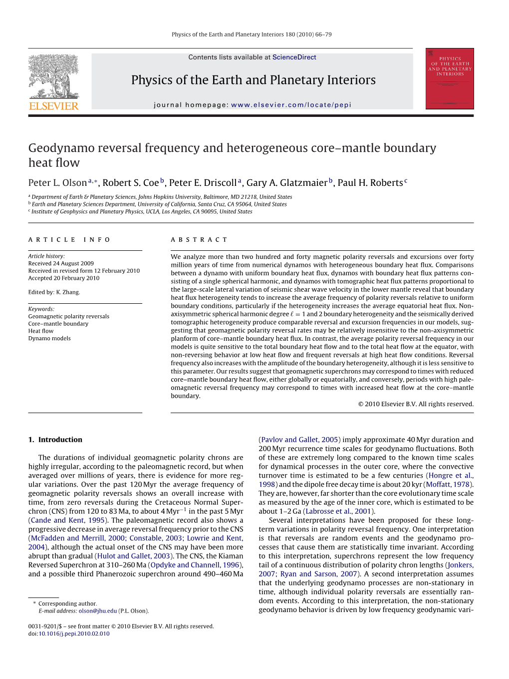 Geodynamo Reversal Frequency and Heterogeneous Core-Mantle Boundary Heat Flow