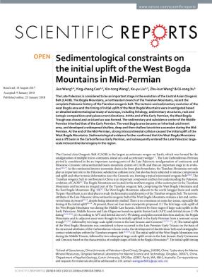 Sedimentological Constraints on the Initial Uplift of the West Bogda Mountains in Mid-Permian