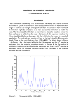 Investigating the Generalized T-Distribution