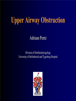 Upper Airway Obstructionapentz.Pdf