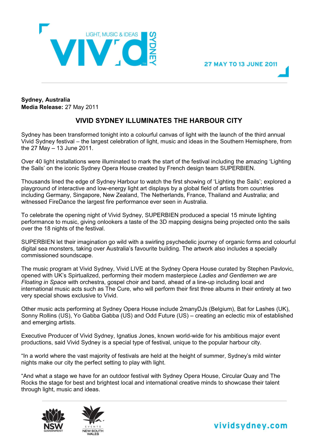 Vivid Sydney Illuminates the Harbour City