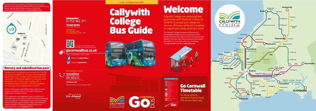 Callywith College Bus Guide