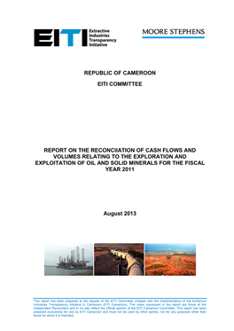 Republic of Cameroon Eiti Committee Report on The