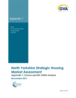 North Yorkshire Strategic Housing Market Assessment Appendix 1: Craven-Specific SHMA Analysis November 2011