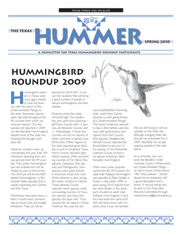 Hummingbird Roundup 2009