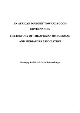 The History of the African Ombudsman and Mediators