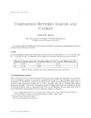 Comparison Between Silicon and Carbon*