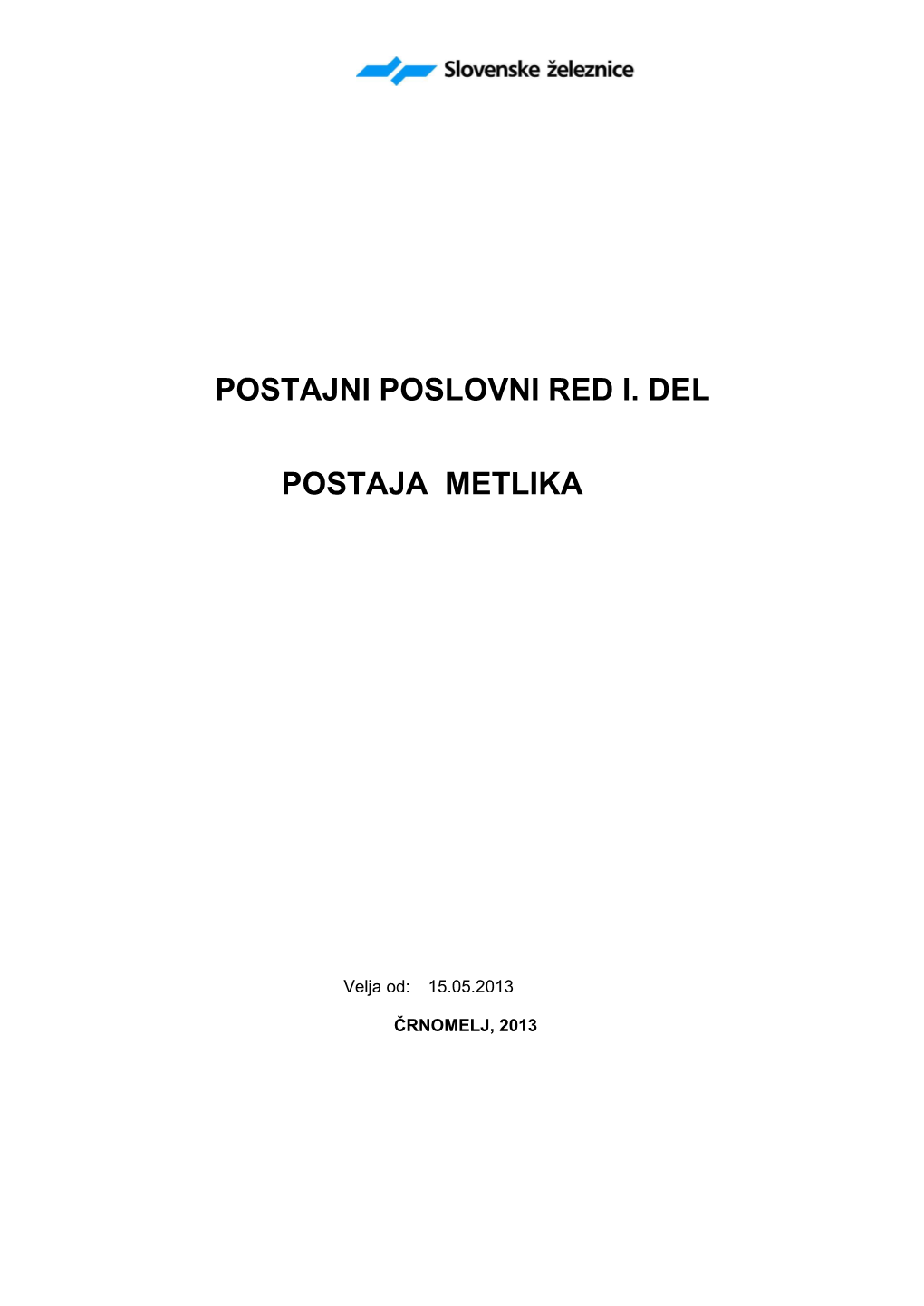 Postajni Poslovni Red I. Del