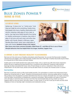 Blue Zones Power 9 WINE @ FIVE