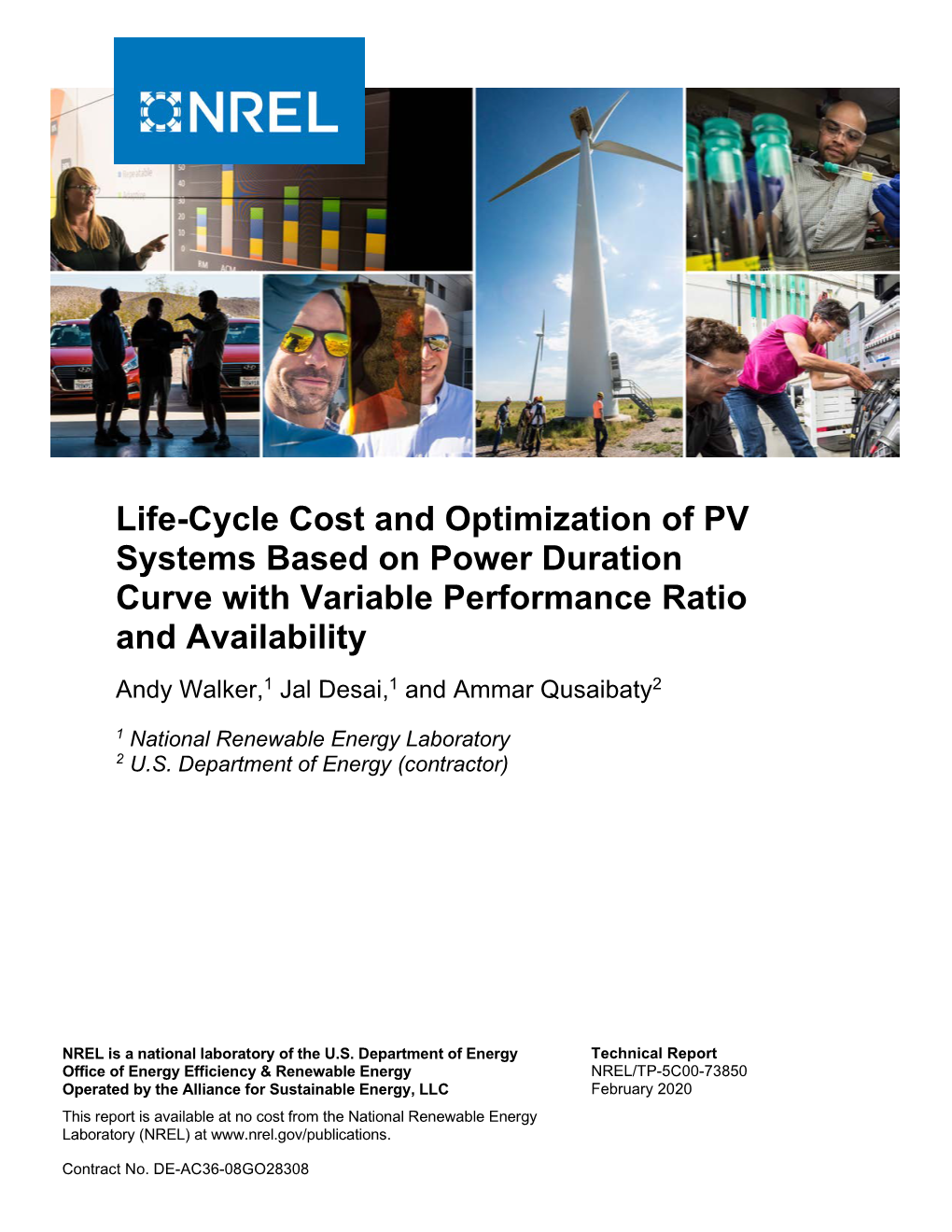 Life-Cycle Cost and Optimization of PV Systems Based on Power Duration Curve with Variable Performance Ratio and Availability