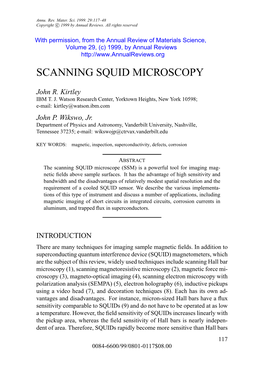 Scanning Squid Microscopy