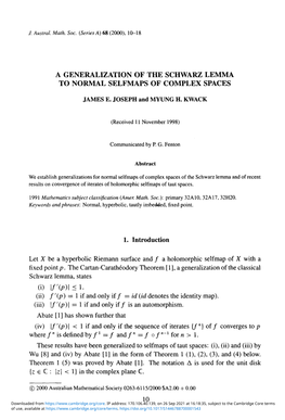 A Generalization of the Schwarz Lemma to Normal Selfaps of Complex Spaces