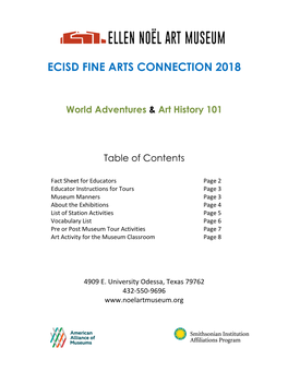 Ecisd Fine Arts Connection 2018