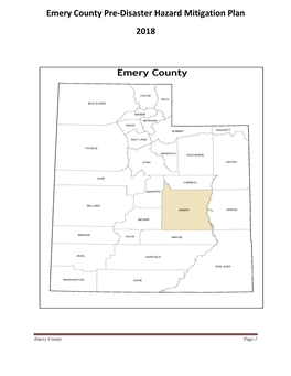 Emery County Pre-Disaster Hazard Mitigation Plan 2018