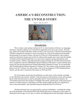 America's Reconstruction