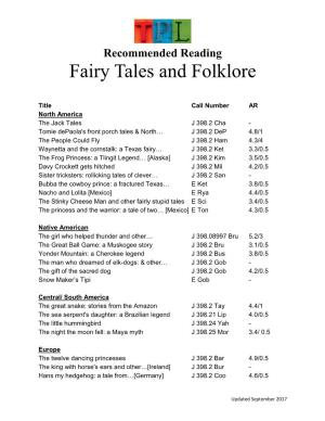 Fairy Tales and Folklore Countries