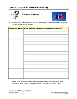 20-4.4 Canadian National Identity