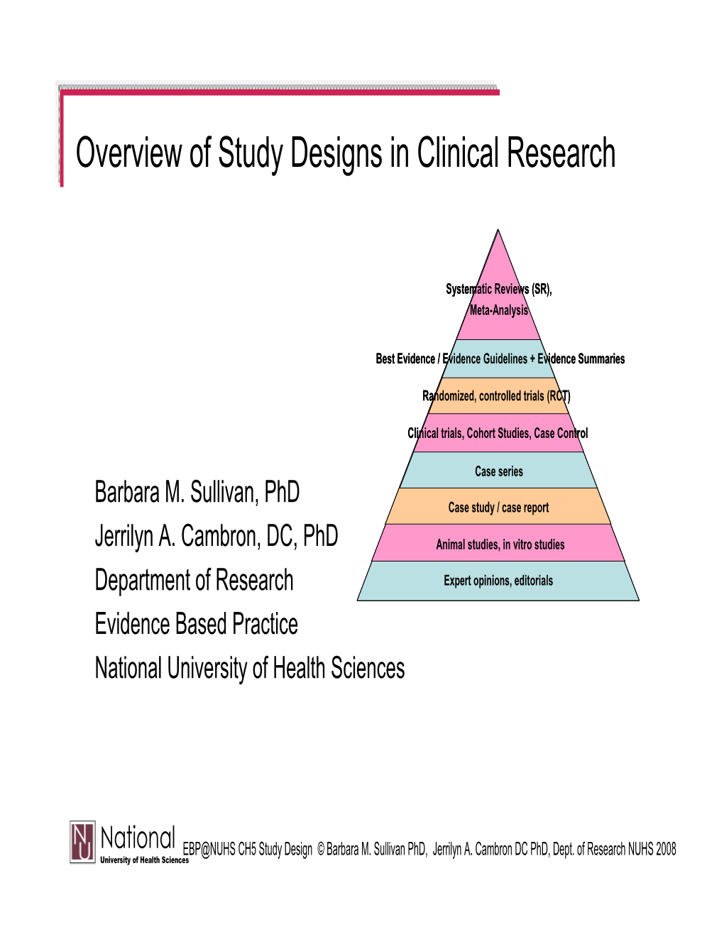 clinical research study designs the essentials