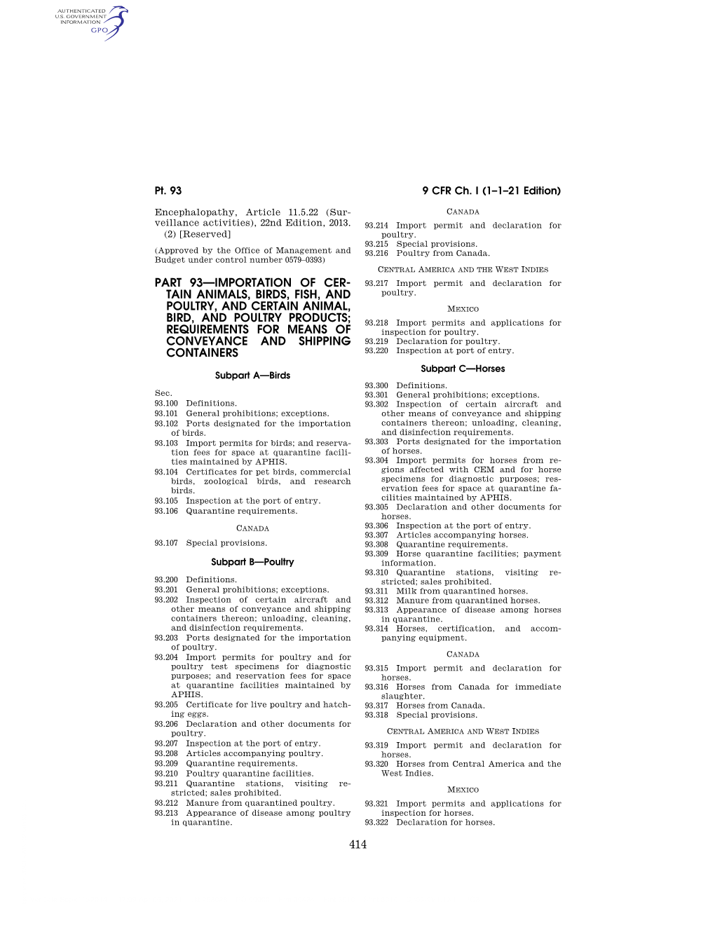 9 CFR Ch. I (1–1–21 Edition) § 93.804