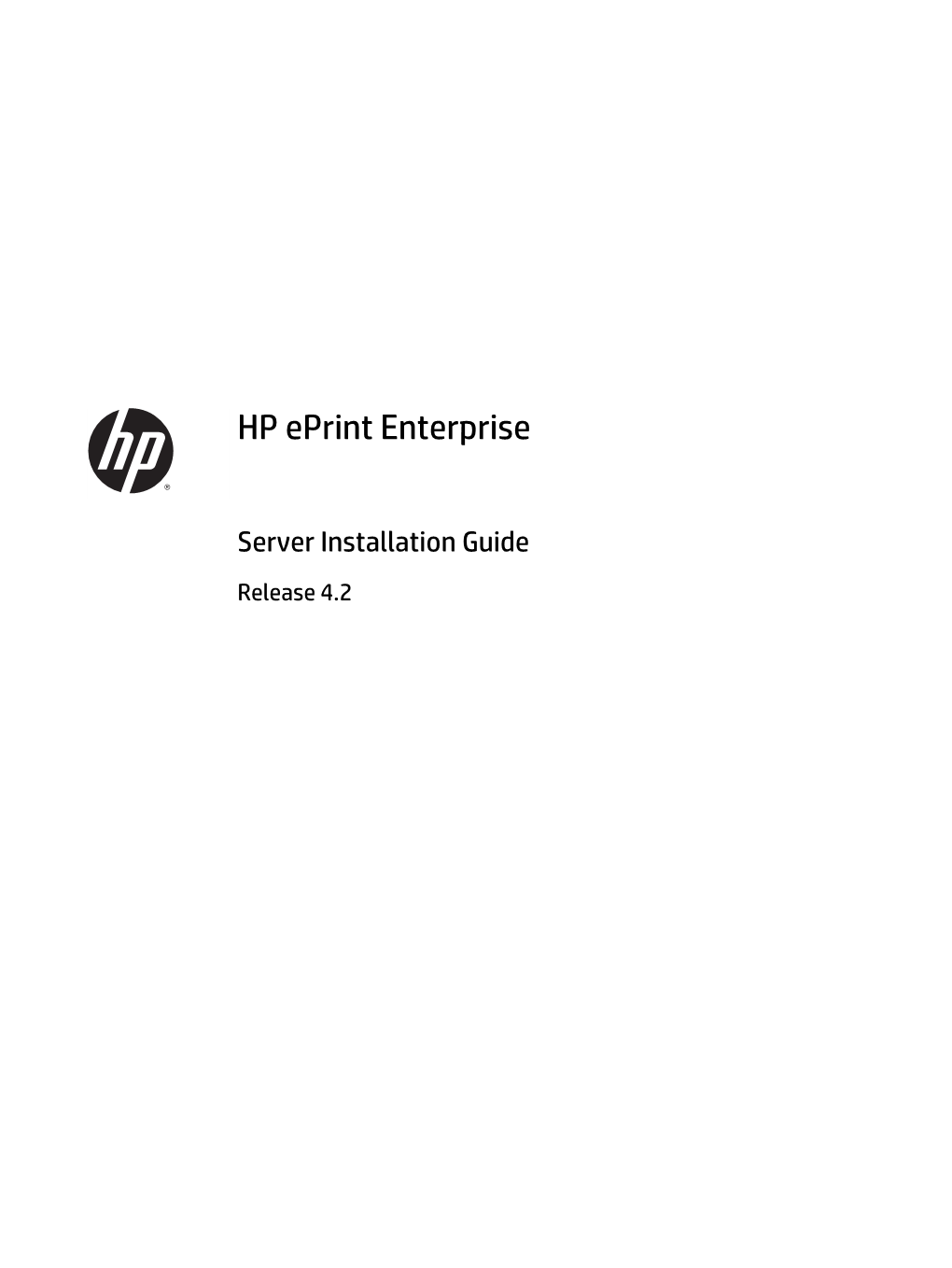 HP Eprint Enterprise Server Installation Guide