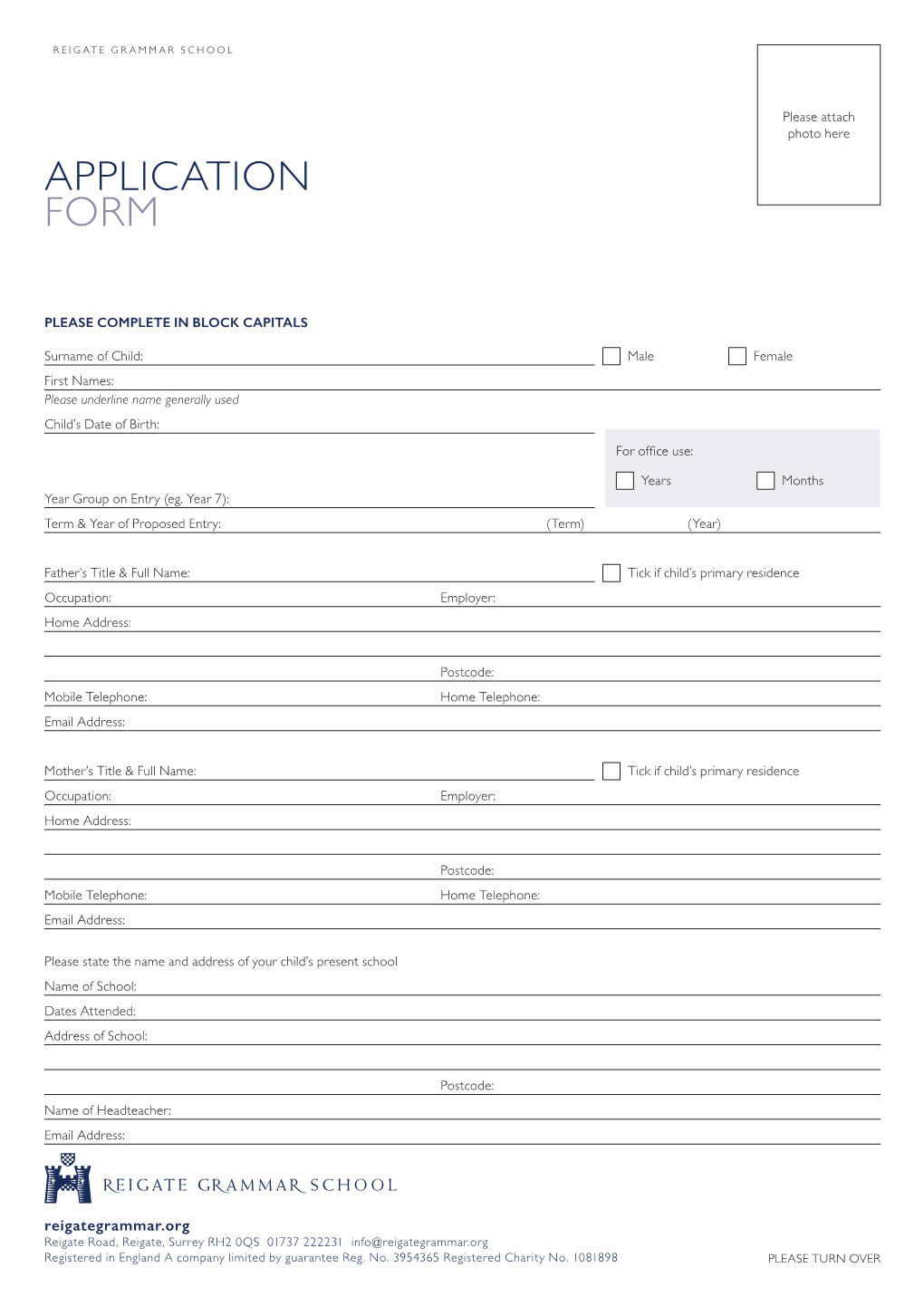 Application Form